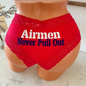Air Force Wife Panties: Military Underwear with Lace Trim