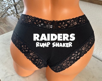 Rump Shaker black Victoria Secret All Cotton Cheeky Panty * FAST SHIPPING * Football Panties | Holiday Gift | Stocking Stuffer Gift