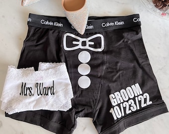 Mr and Mrs Couples Matching Personalized Underwear FAST & FREE SHIPPING Personalize Your Own Authentic Calvin Klein and Victoria Secret