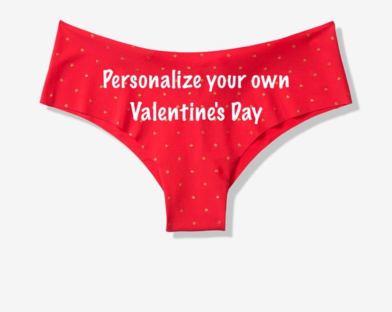 Personalize Your Own Valentine's Day red Victoria's Secret cheeky panty * FAST SHIPPING*