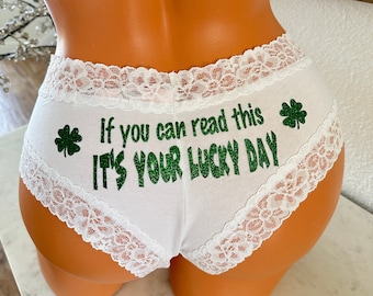 If you can read this It's your lucky day ... Authentic Victoria's Secret Cotton Lace Waist Cheeky Panty * FAST SHIPPING *