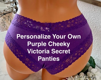 Victoria Secret Purple Panty Personalize it with your own words * FAST SHIPPING *