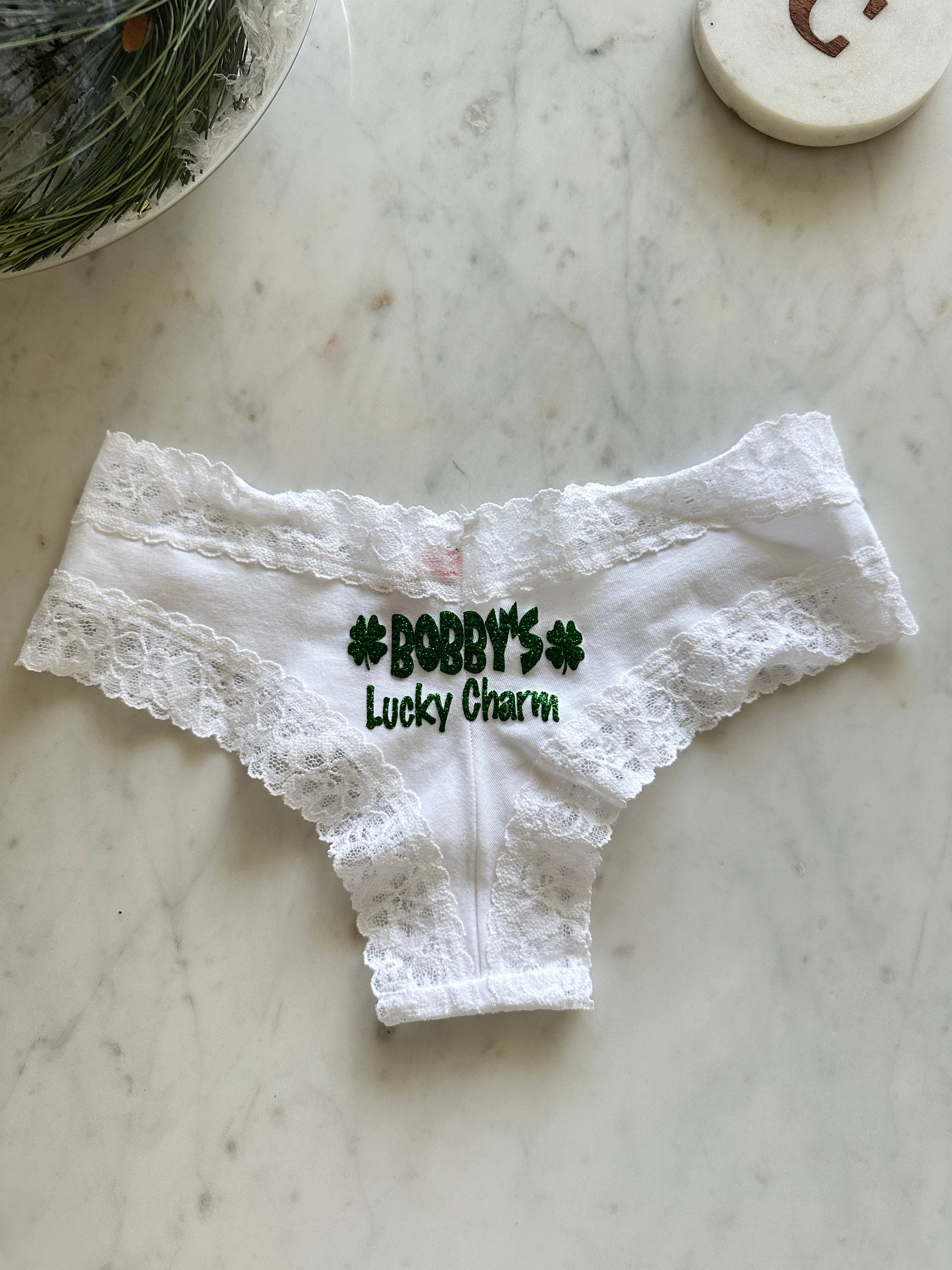 Personalize a Reserved For Military Rank and Name white Victoria Secret All  Cotton Cheeky Panty *FAST SHIPPING* Patriotic Panties