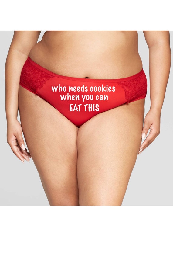 Who needs cookies when you can EAT THIS red Plus Size cheeky panty *Fast Shipping* Holiday Gift, Funny Christmas Gift, Stocking Stuffer
