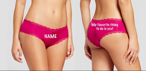Personalized Pink Panties My Favorite Thing to do is you - Sizes XS, S, M, L and XL *Fast Shipping* Bridal Shower Gift