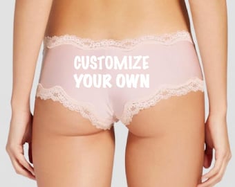 CUSTOMIZE these panties, Bride Gift, Military Wife, Bachelorette Gift Panties, Bridal Shower Gift, Wedding Panties, Personalized Panties