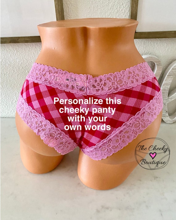 Customize With Your Own Words a Authentic Victoria Secret Plaid  Personalized Panty FAST SHIPPING Valentines Day, Anniversary -  Finland