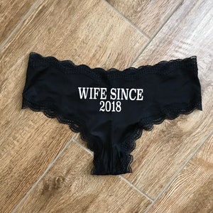Personalized a Black Cheeky Panty with your own words * FAST SHIPPING * Order 2 or more and receive FREE Shipping