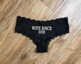 Personalized a Black Cheeky Panty with your own words * FAST SHIPPING * Order 2 or more and receive FREE Shipping