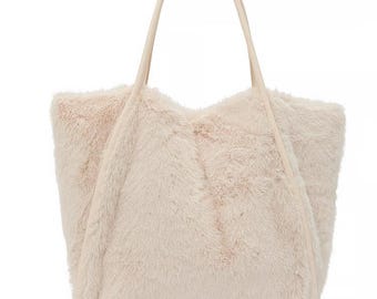 Victoria's Secret Faux-Fur Tote Bag NWT