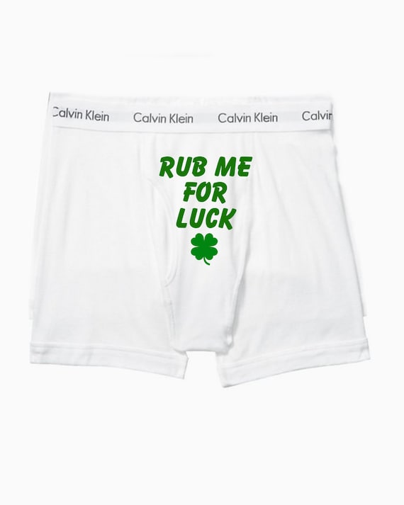 Personalized Rub Me For Luck Men's Boxer Briefs, St. Patrick's Boxer  Briefs