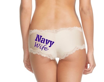 Navy Wife Nude Cheeky Panty  * FAST SHIPPING *  Surprise Your Soldier When They Return Home