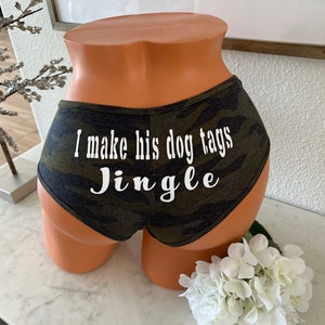 Camouflage Ribbed Cheeky Panty: Military Wife Gift