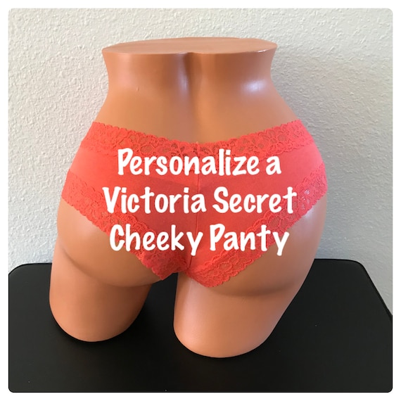 Customize a Orange Victoria Secret Personalized Underwear Cheeky Panties  FAST SHIPPING 