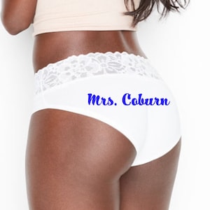 Personalized Mrs. White Victorias Secret Panties | Personalized wedding underwear |  Personalized underwear for her | Bride Accessory