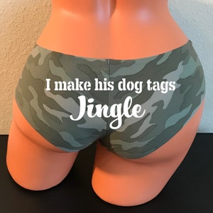 Camouflage Cheeky Panty: Military Wife Gift