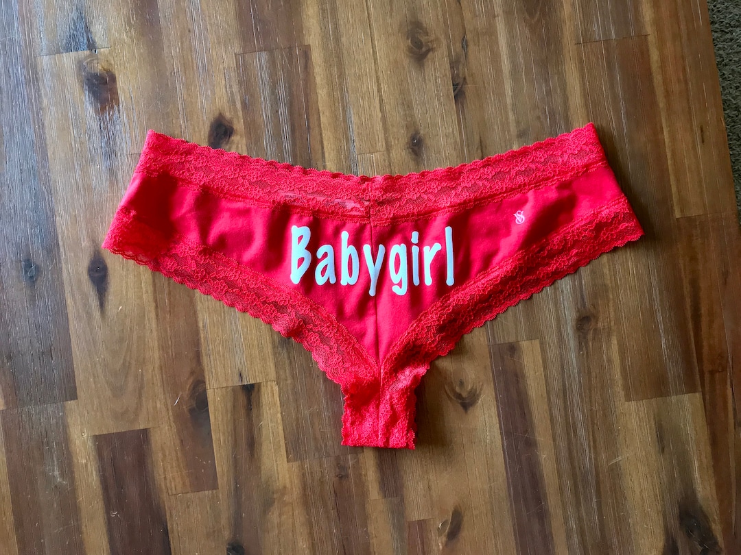 Ropa interior personalizada con tus propias palabras Bragas rojas de Victorias Secret ENVIO RAPIDO Opciones de talla grande regalo de bragas del