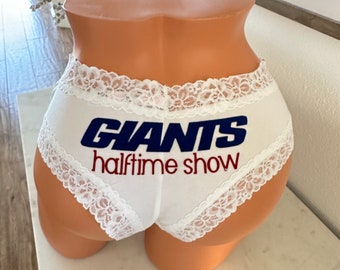 I'll Be Your Halftime Show Victoria Secret white all cotton Cheeky Football Panty * FAST SHIPPING * Football Panties, Good Luck Panties