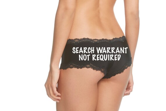 Search Warrant Not Required Black Cheeky Panty - FAST SHIPPING