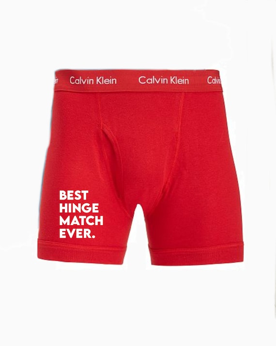 Best Hinge Match Ever Red Calvin Klein Boxer Brief, Fast Shipping, Birthday  Gift, Cotton Anniversary, Personalized Underwear,  Sale -  Canada