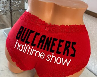 Victoria's Secret Red Cotton Football Panty - Halftime Show Cheeky