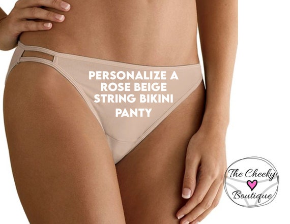 Buy Personalize a Beige Women's Vanity Fair String Bikini Panty