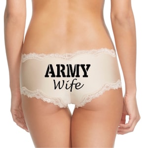 Army Wife Panties. Army Husband Gift. Army Wife Gift. Army Girlfriend. Army Gift. Gift For A Soldier  * FAST SHIPPING * - Military Panties