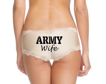 Army Wife Panties. Army Husband Gift. Army Wife Gift. Army Girlfriend. Army Gift. Gift For A Soldier  * FAST SHIPPING * - Military Panties