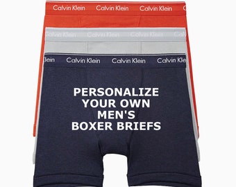 PERSONALIZED Boxers, Anniversary Gift for Boyfriend or for Husband, Cotton Anniversary Gift, Please Read Description for Options