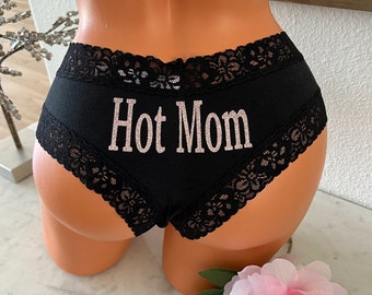 Hot Mom Victorias Secret Black Custom Underwear Sexy Lingerie, Bride,  Bachelorette, Birthday Girl, Stocking Stuffer Ideas * FAST SHIPPING *