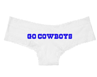 Go Cowboys white Victoria Secret Cheeky Panty * FAST SHIPPING * Football Panties, Good Luck Panties, Gift for Him