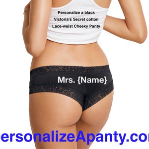 Mrs. Custom Underwear | Victorias Secret  |  Personalized Panties | Bridal Underwear | Bachelorette Panties | Anniversary panties