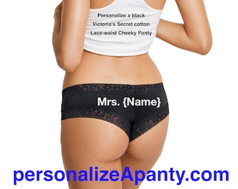 Mrs. Custom Underwear | Victorias Secret  |  Personalized Panties | Bridal Underwear | Bachelorette Panties | Anniversary panties