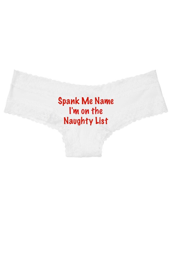 Victoria Secret personalize spank me I'm on the naughty list cheeky panty *Fast Shipping* Holiday Gift, Fun Christmas, Stocking Stuffer