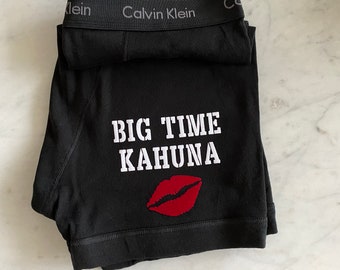 Big Time Kahuna Calvin Klein Men's Black Boxer Brief, Fast Shipping, Cotton| Anniversary Gift, Personalized Underwear, Etsy Sale