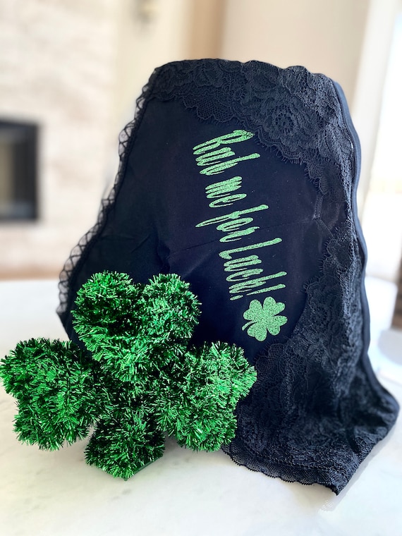 Rub me for luck black plus size cheeky panty * FAST SHIPPING * St. Patricks Day Cheeky Panty