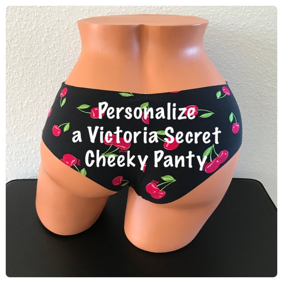 Personalize a Victoria Secret with cherries all over cheeky panty *Fast Shipping* Holiday Gift, Funny Christmas Gift, Stocking Stuffer