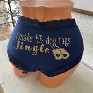 Custom Panties, I make his dog tags jingle Victoria Secret Cheeky Underwear * FAST SHIPPING *