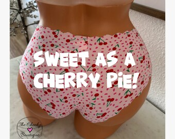 Sweet as cherry pie! NEW Personalized Cherry authentic Victoria Secret No Show Cheekster Panty, FAST SHIPPING, Panties