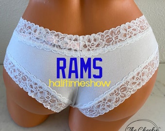 Halftime Show white Victoria Secret Cheeky Panty * FAST SHIPPING * Football Panty, Good Luck Panties, Gift for Him, super bowl panties