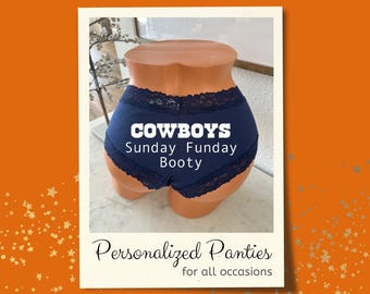 Personalized Cowboys Panties: NFL Game Day Lingerie, Victoria's Secret Cheeky Cut