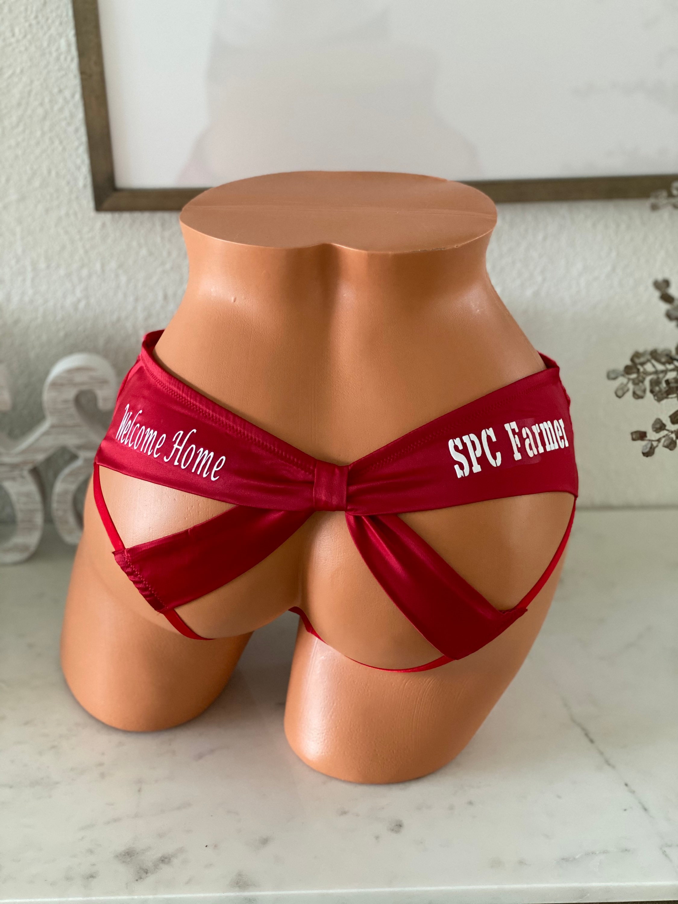 Personalized Panties Customize With Your Own Words Red Victoria