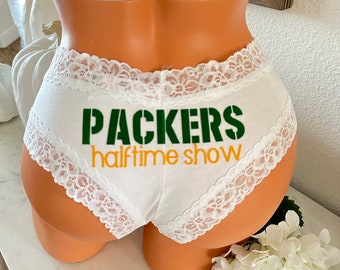 I'll Be Your Halftime Show white Victoria Secret All Cotton Cheeky Panty * FAST SHIPPING * Football Panties,  Good luck Panties