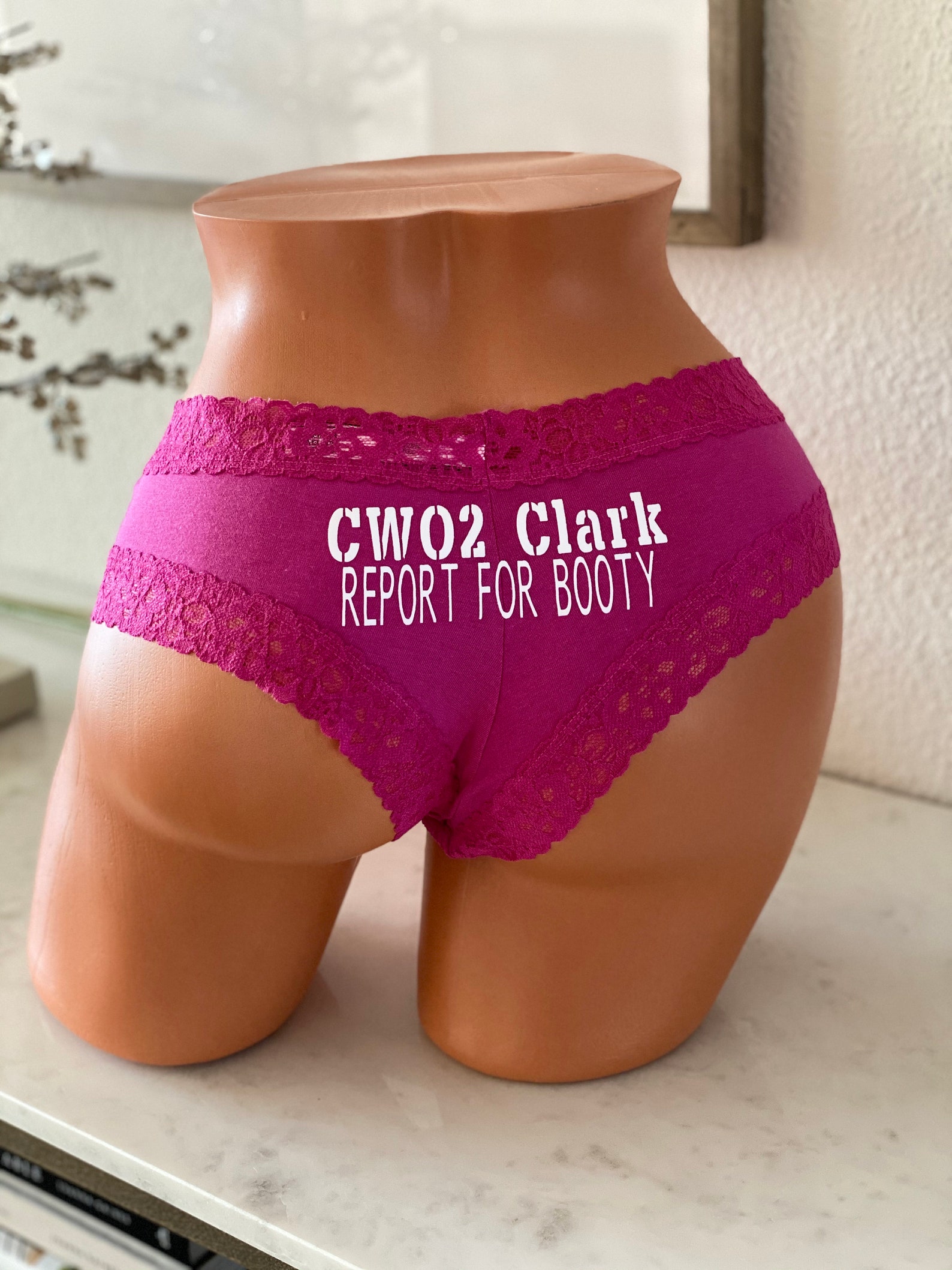 Personalized Panties Customize with your own words a pink Etsy