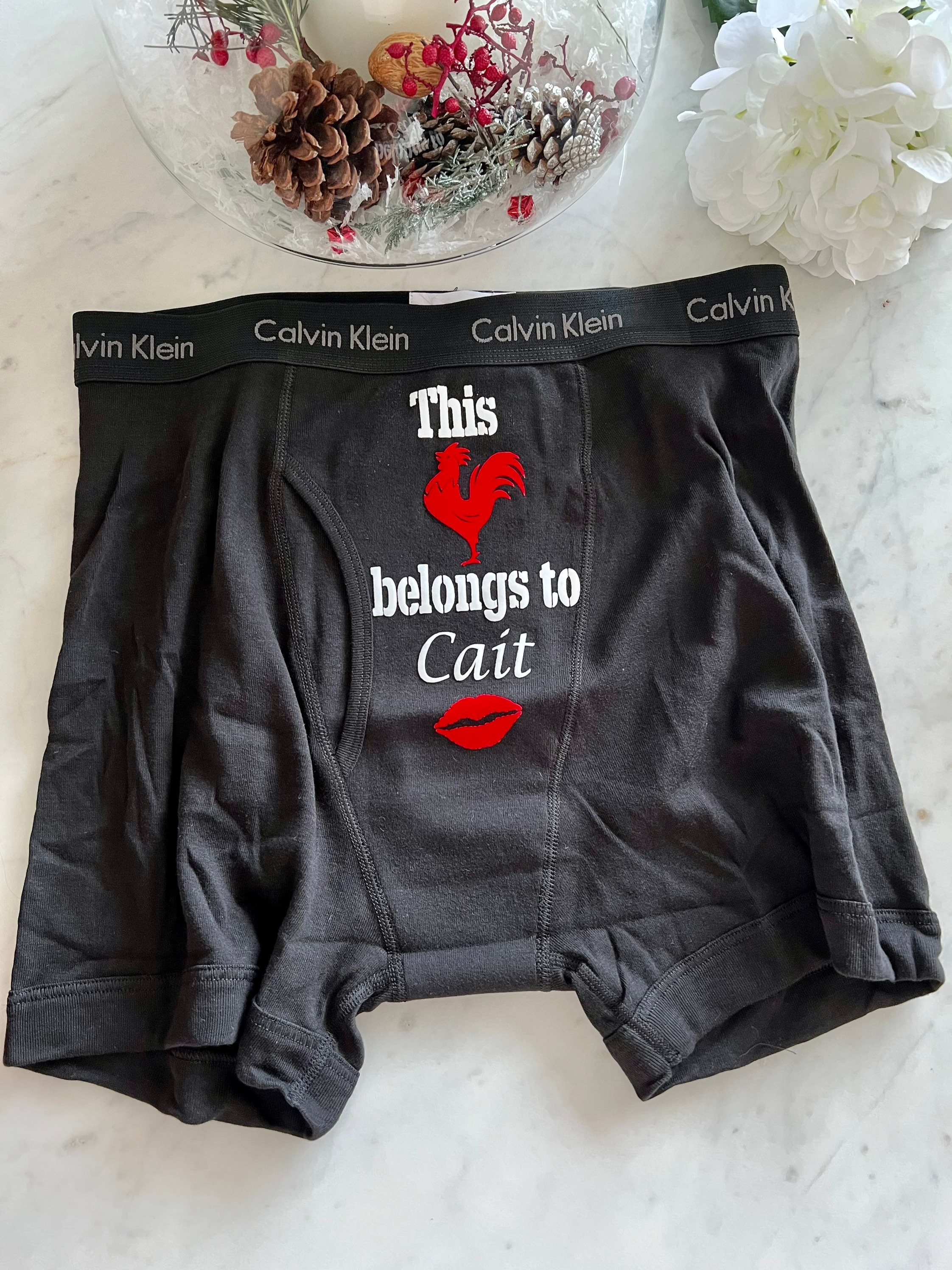 This Cock Belongs to Black Calvin Klein Personalized Boxer Briefs