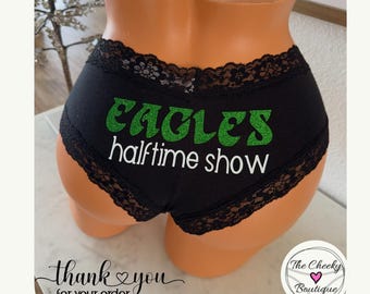 I'll Be Your Halftime Show black Victoria Secret All Cotton Cheeky Panty * FAST SHIPPING * Football Panties, Good luck Panties