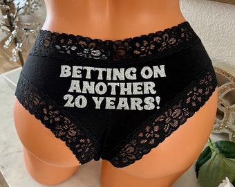 Betting on another (NUMBER) years! black Victoria Secret cotton cheeky panties *FAST SHIPPING * Anniversary Gift, Cotton Anniversary Gift