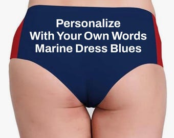 Custom Dress Blues personalized with your own words
