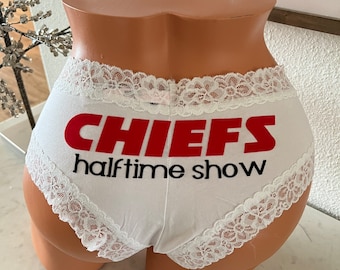 I'll Be Your Halftime Show white Victoria Secret All Cotton Cheeky Panty * FAST SHIPPING * Good Luck Panties