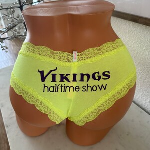 I&#39;ll Be Your Halftime Show yellow Victoria Secret All Cotton Cheeky Panty * FAST SHIPPING * Football Panties, Good Luck Panties